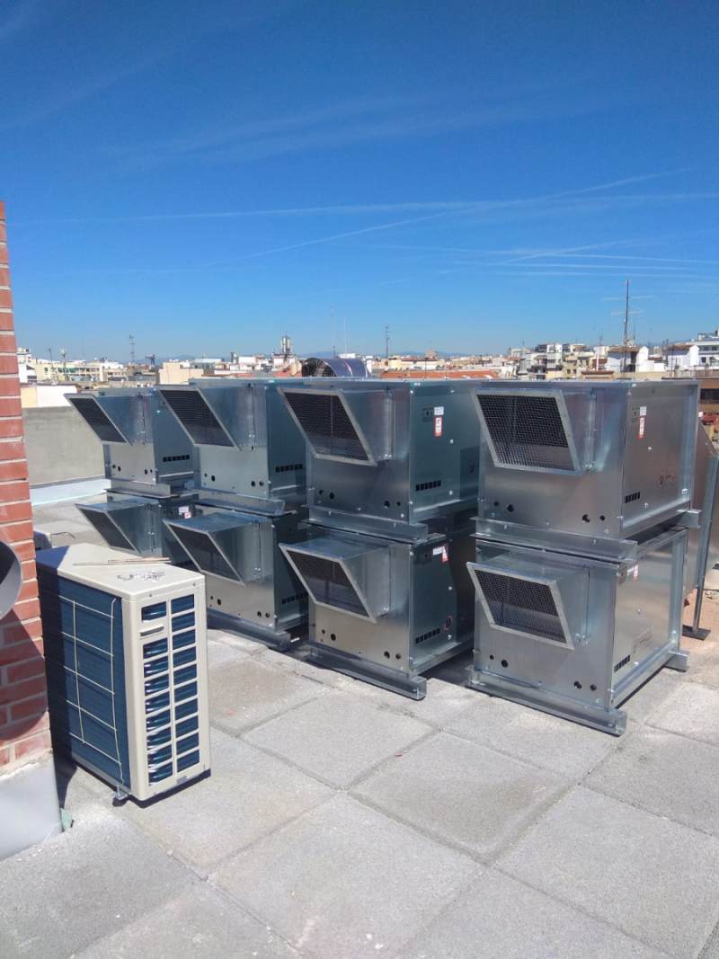 Instalación del sistema de ventilación y extracción forzada de humos y CO